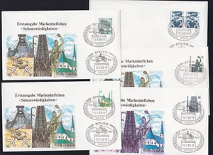 Berlino 794 D, 795 D 796 D 798 D 834 D da libretti 1989 su 5 FDC #m004 - Foto 1 di 1