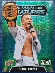 2022 AEW Ricky Starks Green Main Features 001/199 Trading Card Upper Deck #74199 - Picture 1 of 2