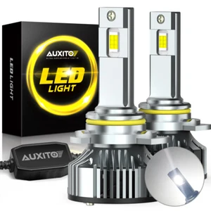 AUXITO 9012 HIR2 LED High Low Beam Headlight Bulbs 200W 6500K White Super Bright - Picture 1 of 14