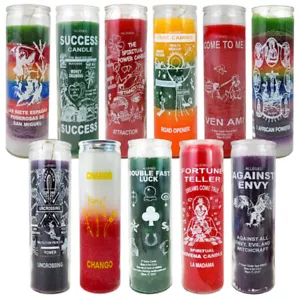 7 Day Candle - 100% Parrafin Wax 120hr Burn Time Cotton Wicks YOU CHOOSE DESIGN - Picture 1 of 61