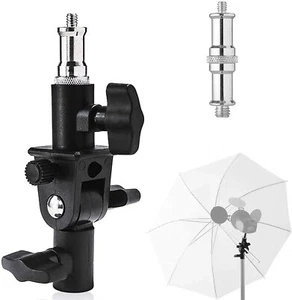 Pro Type D Swivel Hot Shoe Speedlite Flash Umbrella Holder Light Bracket Adapter - Picture 1 of 11