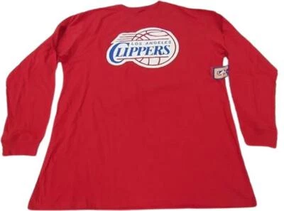 Los Angeles Clippers Mens Sizes 2XL-3XL-4XL-Tall Majestic Long Sleeve Red Shirt - Image 1 of 4
