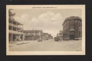 First National Bank & Main St. Williamstown, NJ, Sepia Post Card, Neu & unbenutzt! - Bild 1 von 2