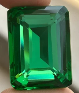AAA+ Large Green Emerald Colombia 87.25 Ct. Emerald Cut Faceted Loose Gemstone - Picture 1 of 16