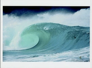 WAIMEA BAY OCEAN WAVE ON 8.5 X 11 INCH UNMOUNTED GICLEE PHOTOGRAPH PRINT SIGNED - Picture 1 of 1