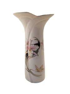 Vintage Fine China Japan Orchid Butterfly Vase - Picture 1 of 11