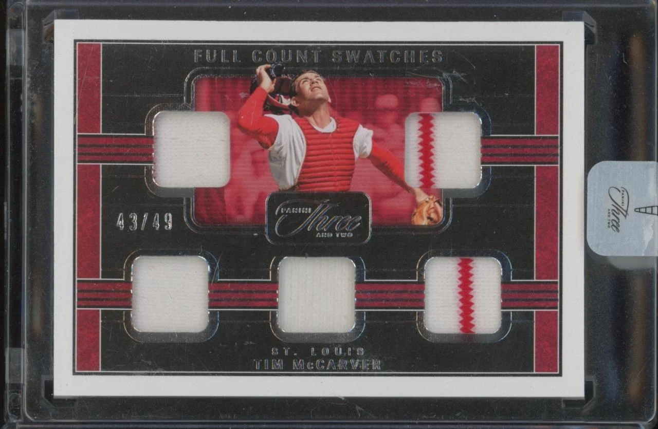 2023 Panini Three and Two TIM MCCARVER Relic Full Count Swatches /49 JA25