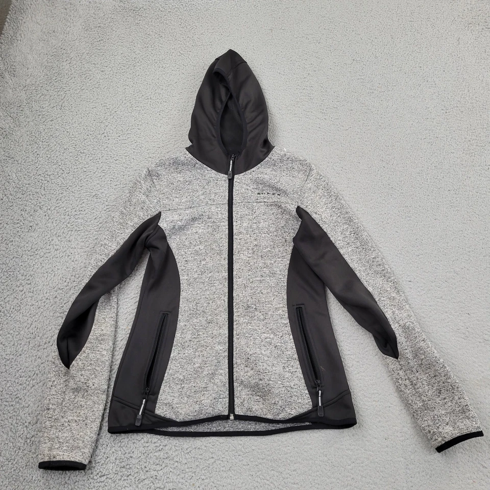 Sudadera con capucha Roper Activewear para mujer gris medio cremallera completa bloques de color manga larga Foto 1 de 4