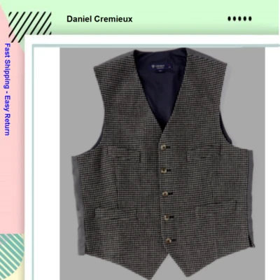 Daniel Cremieux Men's Vest Serengeti Classic Collection Navy, M. - Image 1 of 4