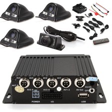 4ch Vehicle Car SW-0001A Mobile DVR Security Video Recorder +4 CCD Lens Camera