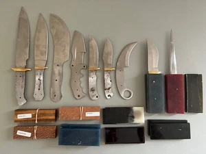 9 Handmade Steel Blades For Knife Making Lot - Picture 1 of 8