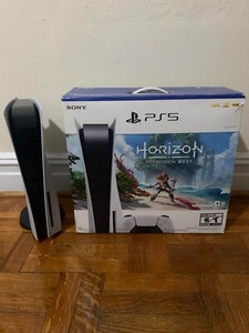 Sony PS5 Blu-Ray Edition Console Horizon Forbidden West Bundle - White