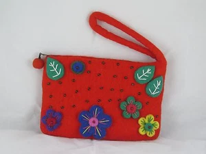 Cartera multicolor hecha a mano con cuentas de flores con mango Nepal - ¡ENVÍO GRATUITO! - Imagen 1 de 11