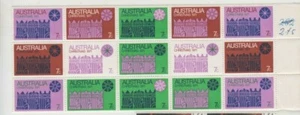 Christmas stamps Australia 1971 right marginal block of 15 cream paper, MUH - Picture 1 of 1