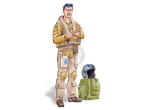 Plus Model 1/48 Mirage 2000 French Pilot Standing w/Helmet and Flight Bag AL4080 - Picture 1 of 1