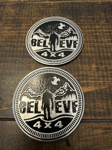 Squatch Rated 4X4 DEFECT Fender Badge for  JEEP WRANGLER YJ JL JK JT emblem USA - Bild 1 von 4