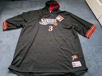Camiseta deportiva manga corta con capucha Mitchell & Ness ALLEN IVERSON #3 PHILDELPHIA 3XLT NUEVA CON ETIQUETAS  Foto 1 de 4