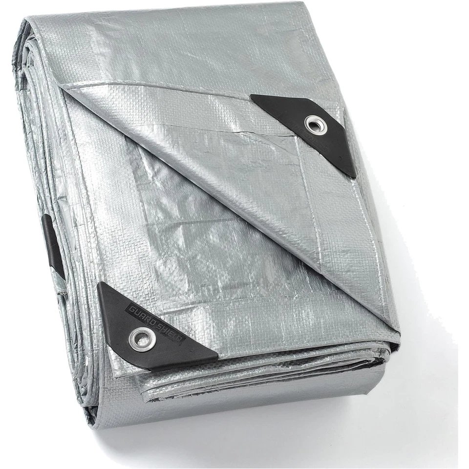 Abdeckplane, , 4x6 m, Silber, Schutzplane, wetterfest, Reißfest, UV-stabilisiert - Bild 1 von 1