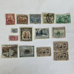 Lot~15 Colombia stamps~1932-1956~airmail~#C252~5p~Las Lajas shrine~postal tax - Picture 1 of 12