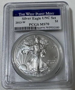 2013-W Silver Eagle UNC Set PCGS MS70 - Picture 1 of 2