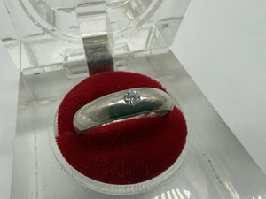 25E35- VINTAGE SCHÖNER 925 SILBER RING MIT ZIRKONIA GR.58 - Bild 1 von 7