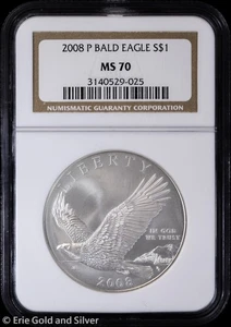 2008-P Bald Eagle Recovery Commem Silver Dollar NGC MS 70 | Uncirculated UNC BU - Picture 1 of 4