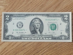 2013 $2 NEW YORK District UNC/GEM STAR NOTE B00193871* 2 OF 3 CONS SERIAL NUMBER - Picture 1 of 5