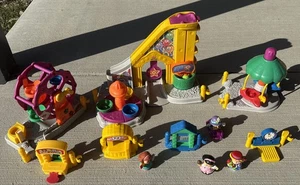 Fisher Price Little People Surprise Sounds Fun Park set Airplane and Ticket Boot - Picture 1 of 14