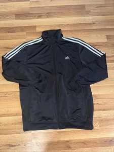 Adidas Trainingsjacke Herren XL schwarz Warm Up 3 Streifen Full Zip schwarz Performance - Bild 1 von 8