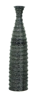 Jarrón decorativo de cerámica centro de mesa jarrón con textura ondulada, florero para... Foto 1 de 4