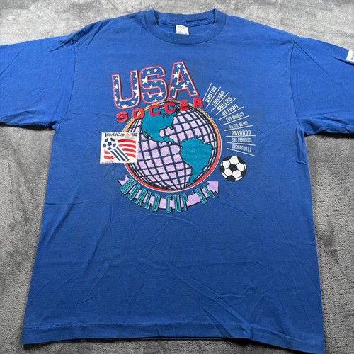 コレはレア過ぎる！World Cup USA 94Tシャツ ヴィンテージ大注目❗️ Vintage World Cup USA 94 Shirt Mens XL White Soccer T World
