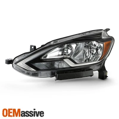 Para 2016 2017 2018 2019 Sentra [tipo halógeno] faros negros lado izquierdo del conductor Foto 1 de 4