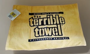 The Official NFL Myron Cope’s PITTSBURGH STEELERS 24” x 15” Gold Terrible Towel - Foto 1 di 3