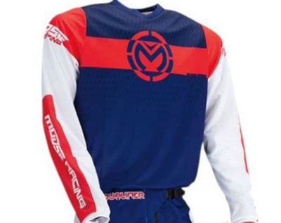 Moose Blue/White/Red Qualifier Jersey Boys Medium 2910-6254 - Image 1 of 4