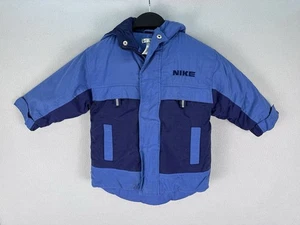 Giacca a vento vintage Nike puffer bambino ragazzo 3T blu anni 00 full zip Y2K - Foto 1 di 9