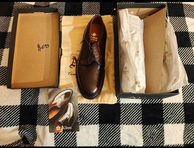 Zapatos Oxford Alden 99024 Talla 8 1/2e Cuero Marrón Con Cordones Foto 1 de 3