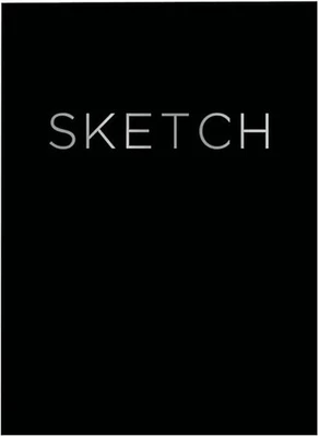 Blank Sketchbook 8"x 11.41" Black- Piccadilly: Lay-Flat, Flexible Cover, 240 Pgs - Image 1 of 2
