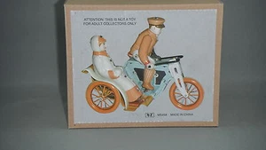 Tin Toy Motor Cycle/sidecar, Vintage with Rider and Old Lady - Picture 1 of 2