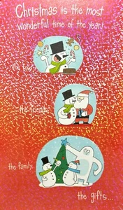 Funny CHRISTMAS Money Gift Card Holder, Snowman Gifts by American Greetings +✉ - Picture 1 of 5