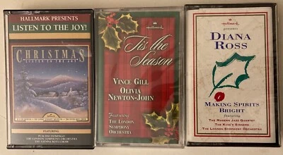 Lot of 3 HALLMARK Christmas Cassette Tapes Placido/Olivia Newton-John/Diana Ross - Image 1 of 4