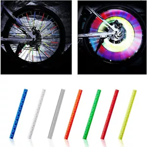 12-72x Fahrrad Reflektoren Set Speichenreflektoren Speichensticks Sicherheit Neu - Bild 1 von 20