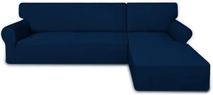 Super Stretch Sectional Couch Covers - 2 Pcs Spandex Non Slip Sofa Covers with E - Picture 1 of 7