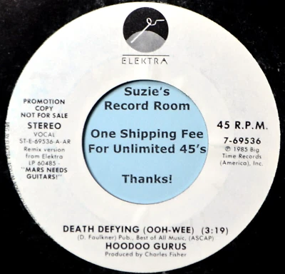 Hoodoo Gurus Death Defying (Ooh-Wee) 80s Rock DJ Promo NM 45 7" Vinyl -COUPONS! Foto 1 de 3