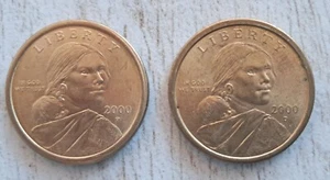 Scegli USA 1 DOLLAR Sacagawea zecca D e P anno 2000 - Picture 1 of 4
