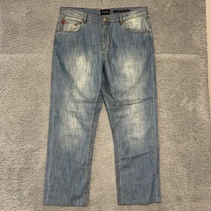 Jack of Spades Jeans Mens 38x32 Blue Relaxed Fit Maverick Denim Blue Wash Casual - Picture 1 of 14