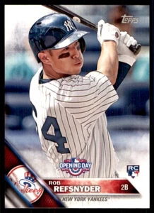 2016 Topps Opening Day Rob Refsnyder New York Yankees #OD-13 - Picture 1 of 2