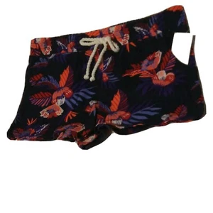 Basic Editions Girl Blue Floral Linen Shorts w/ Front Pockets & Bow  - M 7/8 - Picture 1 of 3
