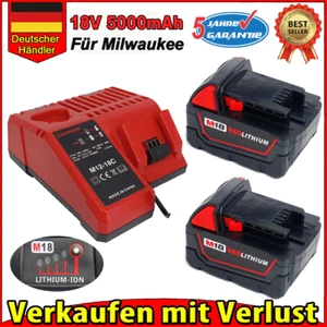⭐⭐⭐ Para Milwaukee M18 Batería M18B5 M18B4 M18B3 M18BX 48-11-1811 18V 5Ah Cargador - Imagen 1 de 18