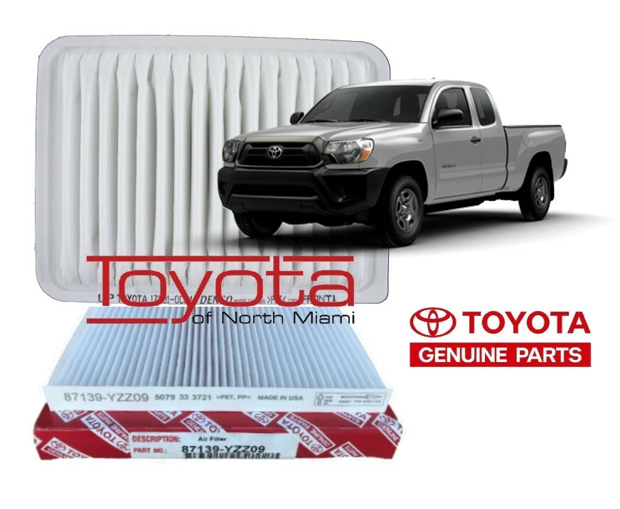 Motor genuino Toyota Tacoma 2.7L 87139-YZZ09 y filtro de aire de cabina 17801-YZZ04 Foto 1 de 1