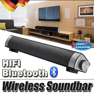 Soundbar Wireless Lautsprechersystem Subwoofer Bluetooth TV Heimkino 3.5mm AUX - Bild 1 von 12